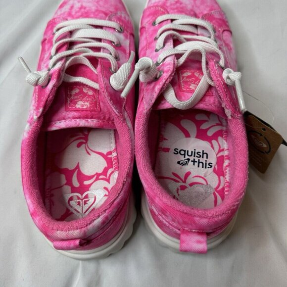 Roxy Sheilahh Women's Sneaker Pink Canvas Tie Dye Platform Sole Size 9 - Picture 5 of 9